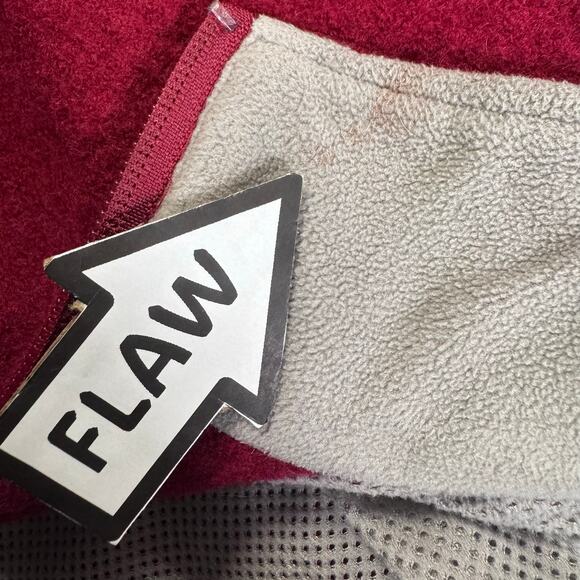 Woolrich Jacket Womens XL Red Wool Full Zip Grip Waist Mesh Lined Coat Mock Neck - Picture 12 of 13